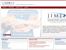 Tablet Screenshot of jimenezconsulting.com